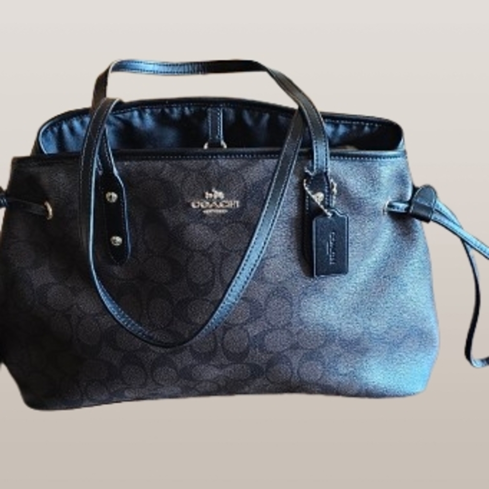 Coach Black Signature Tote Bag